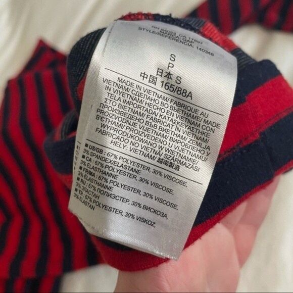 Gap Red Navy Striped Dress w Pockets - Picture 11 of 11